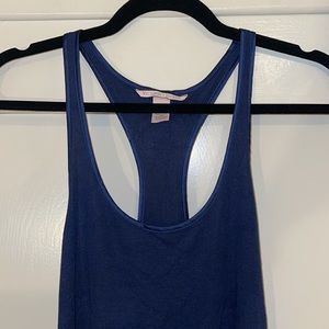 Womens Victoria’s Secret Ribbed Navy Blue Racerback Tank Top